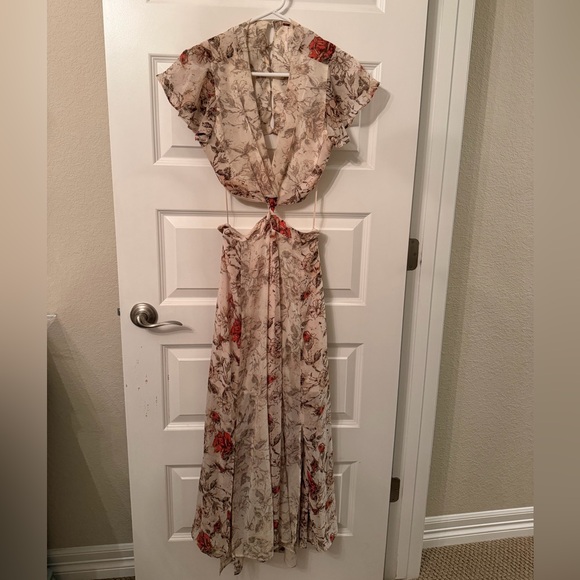 Free People Beige and Red Floral Maxi Dress - Picture 6 of 14